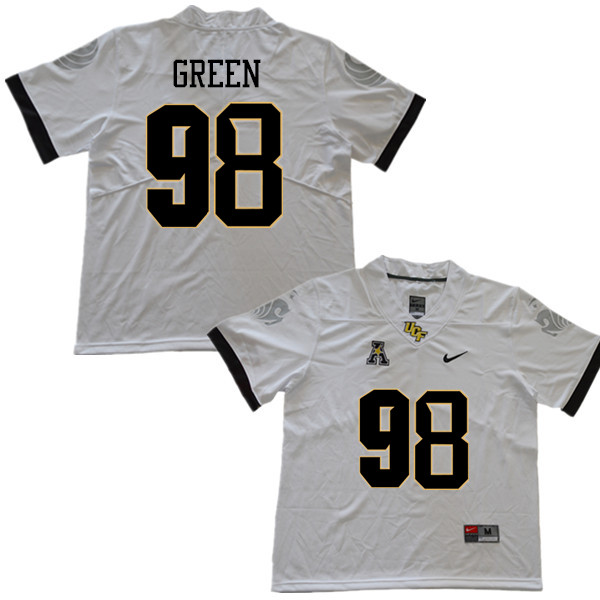 Men #98 Kam'ron Green UCF Knights College Football Jerseys Sale-White